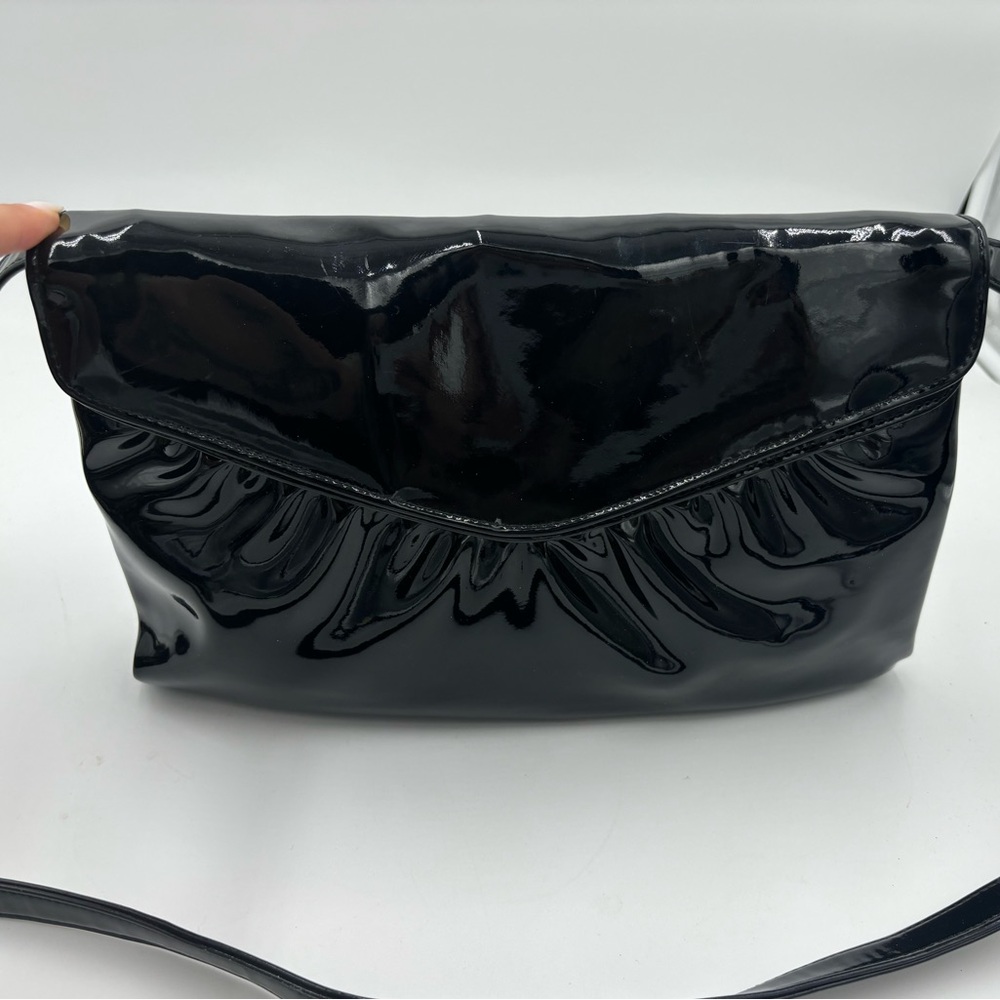 Vintage Korea Patent Crossbody Envelope Bag